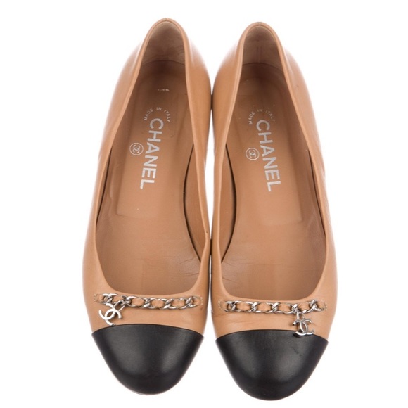 CHANEL Shoes - Authentic Chanel Logo CC Ballet Flats Size 40